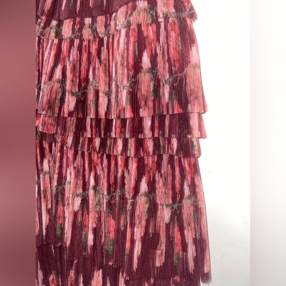 Anthropologie Hutch Nalina Strapless Floral Tiered Tulle Maxi Dress NWOT - Picture 5 of 16